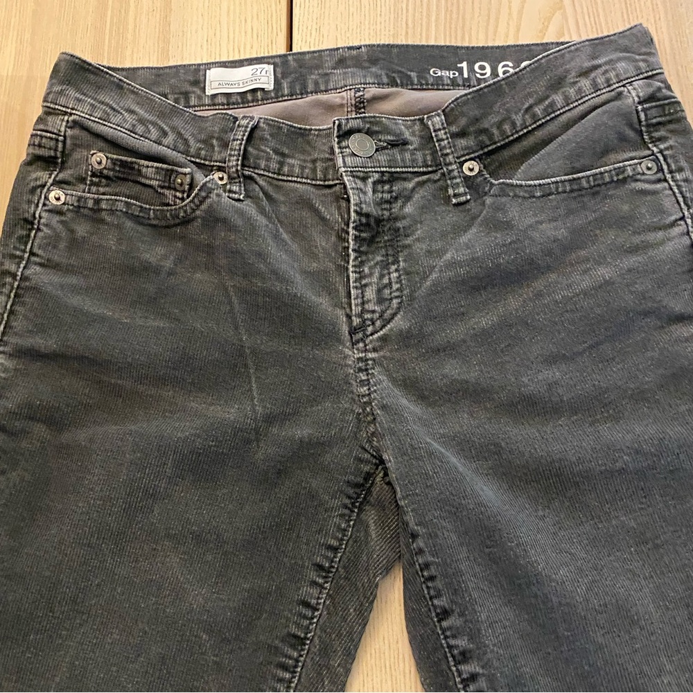 GAP 1969 Dark Gray Corduroy Jeans